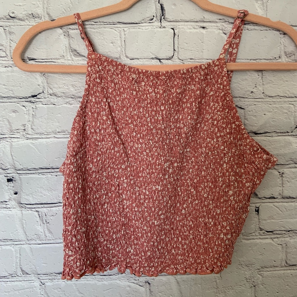 Hollister crop top and high rise mini set